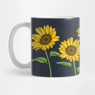 Simple Sunflowers Minimalist design Mug